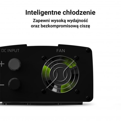 Green Cell - Przetwornica napięcia Inwerter 24V na 230V 300W/600W Czysta sinusoida Green Cell - Przetwornica napięcia Inwerter 24V na 230V 300W/600W Czysta sinusoida