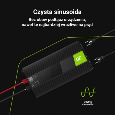 Green Cell - Przetwornica napięcia Inwerter Green Cell® 12V na 230V 2000W/4000W Czysta sinusoida Green Cell - Przetwornica napięcia Inwerter Green Cell® 12V na 230V 2000W/4000W Czysta sinusoida