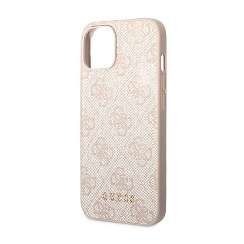 Guess 4G Metal Gold Logo - Etui iPhone 14 Plus (różowy) Guess 4G Metal Gold Logo - Etui iPhone 14 Plus (różowy)