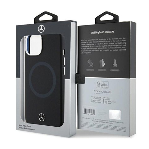 Mercedes Silicone Bicolor MagSafe - Etui iPhone 15 (czarny) Mercedes Silicone Bicolor MagSafe - Etui iPhone 15 (czarny)