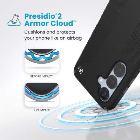 Speck Presidio2 Grip - Etui Samsung Galaxy S25 / S24 (Black/Slate Grey/White) Speck Presidio2 Grip - Etui Samsung Galaxy S25 / S24 (Black/Slate Grey/White)