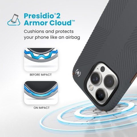 Speck Presidio2 Grip - Etui iPhone 16 Pro (Charcoal Grey / Cool Bronze / White) Speck Presidio2 Grip - Etui iPhone 16 Pro (Charcoal Grey / Cool Bronze / White)
