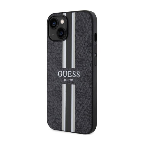 Guess 4G Printed Stripes MagSafe - Etui iPhone 14 (Czarny) Guess 4G Printed Stripes MagSafe - Etui iPhone 14 (Czarny)