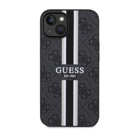 Guess 4G Printed Stripes MagSafe - Etui iPhone 14 (Czarny) Guess 4G Printed Stripes MagSafe - Etui iPhone 14 (Czarny)