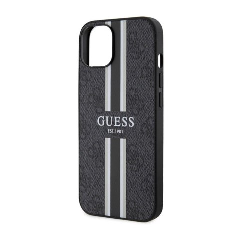 Guess 4G Printed Stripes MagSafe - Etui iPhone 14 (Czarny) Guess 4G Printed Stripes MagSafe - Etui iPhone 14 (Czarny)
