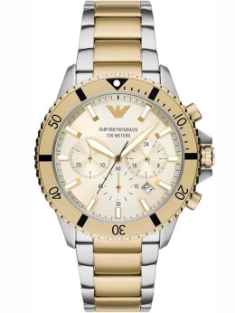 ZEGAREK MĘSKI EMPORIO ARMANI AR11606 Two-Tone Chronograph + BOX