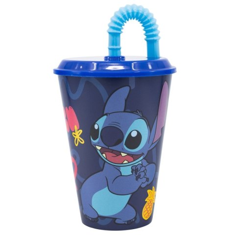 Disney Stitch - Kubek ze słomką z kolekcji Palms 430 ml Disney Stitch - Kubek ze słomką z kolekcji Palms 430 ml