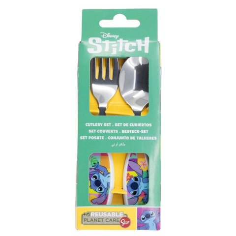 Disney Stitch - Zestaw metalowych sztućców z kolekcji Palms (łyżka i widelec) Disney Stitch - Zestaw metalowych sztućców z kolekcji Palms (łyżka i widelec)
