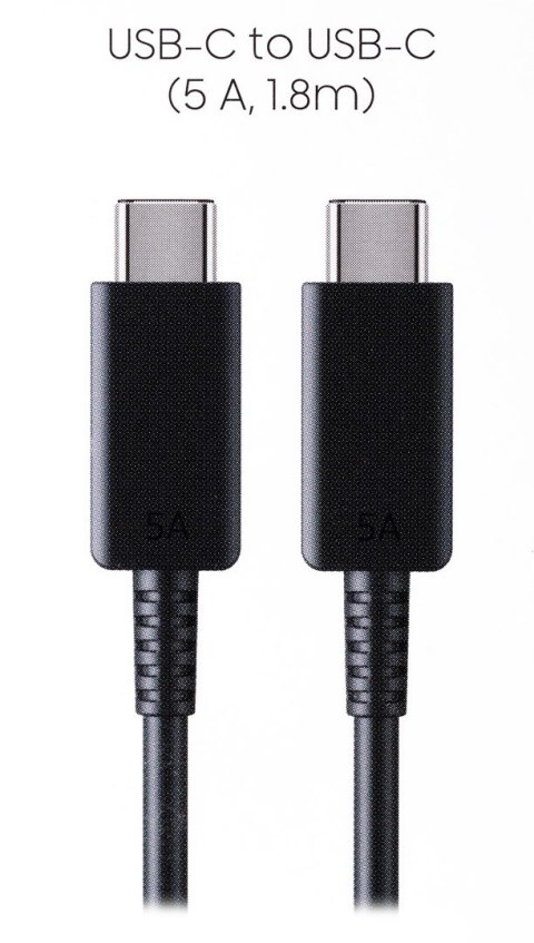 Kabel Samsung EP-DX510JB USB-C/USB-C 1,8m 5A, czarny Kabel Samsung EP-DX510JB USB-C/USB-C 1,8m 5A, czarny