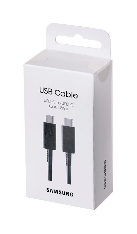 Kabel Samsung EP-DX510JB USB-C/USB-C 1,8m 5A, czarny Kabel Samsung EP-DX510JB USB-C/USB-C 1,8m 5A, czarny