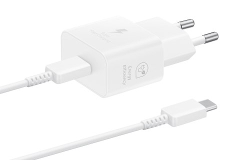 Ładowarka Samsung Power Adapter 25W USB-C Fast Charge 1m White Ładowarka Samsung Power Adapter 25W USB-C Fast Charge 1m White