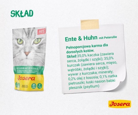 JOSERA Multipack Pate Kurczak kaczka indyk - mokra karma dla kota - 6x85 g JOSERA Multipack Pate Kurczak kaczka indyk - mokra karma dla kota - 6x85 g