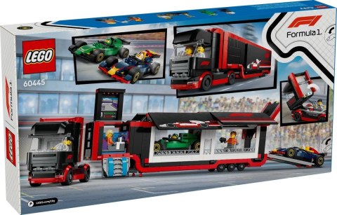 LEGO CITY 60445 F1 Ciężarówka z bolidami RB20 i AMR24 F1 LEGO CITY 60445 F1 Ciężarówka z bolidami RB20 i AMR24 F1