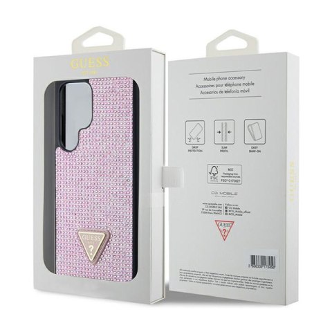 Guess Rhinestone Triangle - Etui Samsung Galaxy S24 Ultra (różowy) Guess Rhinestone Triangle - Etui Samsung Galaxy S24 Ultra (różowy)