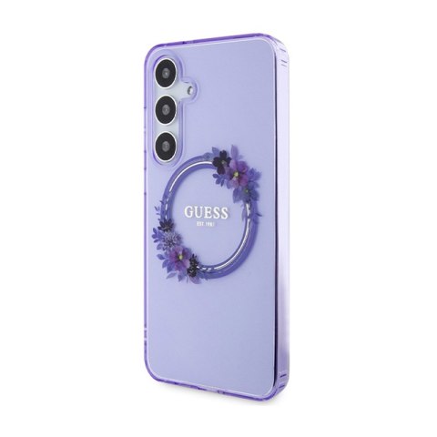 Guess IML Flowers Wreath MagSafe - Etui Samsung Galaxy S24+ (fioletowy) Guess IML Flowers Wreath MagSafe - Etui Samsung Galaxy S24+ (fioletowy)