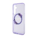 Guess IML Flowers Wreath MagSafe - Etui Samsung Galaxy S24+ (fioletowy)