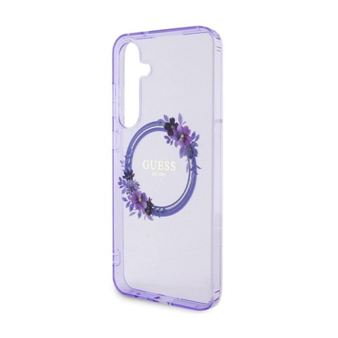 Guess IML Flowers Wreath MagSafe - Etui Samsung Galaxy S24+ (fioletowy) Guess IML Flowers Wreath MagSafe - Etui Samsung Galaxy S24+ (fioletowy)