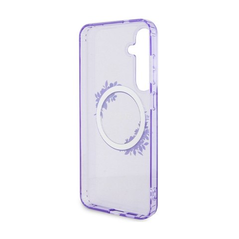 Guess IML Flowers Wreath MagSafe - Etui Samsung Galaxy S24+ (fioletowy) Guess IML Flowers Wreath MagSafe - Etui Samsung Galaxy S24+ (fioletowy)