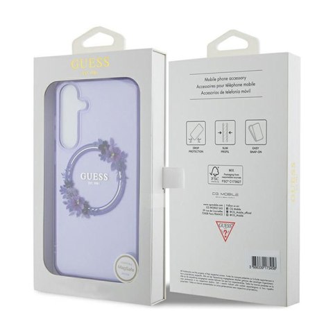 Guess IML Flowers Wreath MagSafe - Etui Samsung Galaxy S24+ (fioletowy) Guess IML Flowers Wreath MagSafe - Etui Samsung Galaxy S24+ (fioletowy)