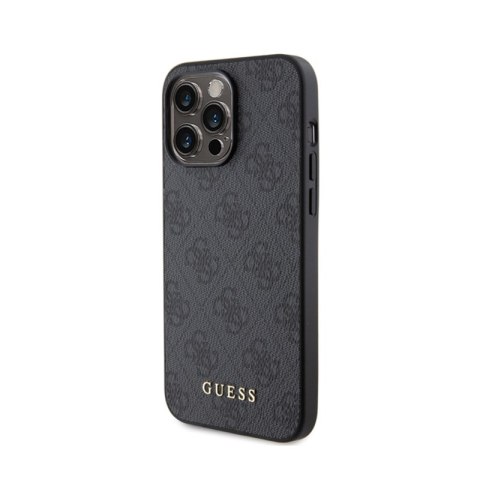 Guess 4G Metal Gold Logo - Etui iPhone 15 Pro Max (szary) Guess 4G Metal Gold Logo - Etui iPhone 15 Pro Max (szary)