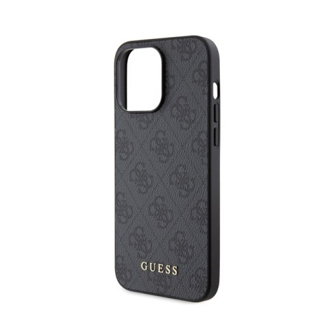 Guess 4G Metal Gold Logo - Etui iPhone 15 Pro Max (szary) Guess 4G Metal Gold Logo - Etui iPhone 15 Pro Max (szary)