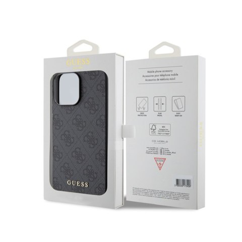 Guess 4G Metal Gold Logo - Etui iPhone 15 Pro Max (szary) Guess 4G Metal Gold Logo - Etui iPhone 15 Pro Max (szary)