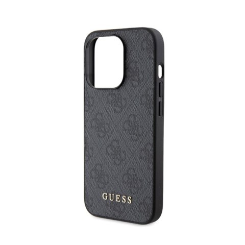 Guess 4G Metal Gold Logo - Etui iPhone 15 Pro (szary) Guess 4G Metal Gold Logo - Etui iPhone 15 Pro (szary)