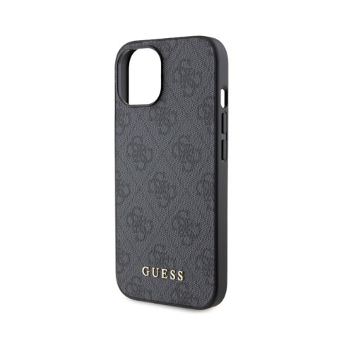 Guess 4G Metal Gold Logo - Etui iPhone 15 (szary) Guess 4G Metal Gold Logo - Etui iPhone 15 (szary)