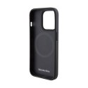 Mercedes Stripes Pattern Leather MagSafe - Etui iPhone 15 Pro (czarny)