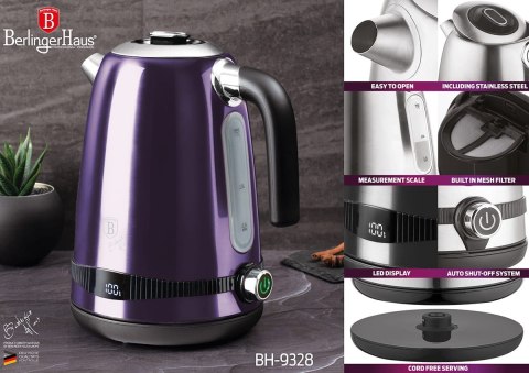 CZAJNIK ELEKTRYCZNY 1.7L Z REGULACJĄ TEMPERATURY BERLINGER HAUS PURPLE ECLIPSE BH-9328 CZAJNIK ELEKTRYCZNY 1.7L Z REGULACJĄ TEMPERATURY BERLINGER HAUS PURPLE ECLIPSE BH-9328