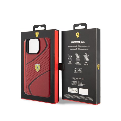 Ferrari Twist Metal Logo - Etui iPhone 15 Pro Max (czerwony) Ferrari Twist Metal Logo - Etui iPhone 15 Pro Max (czerwony)