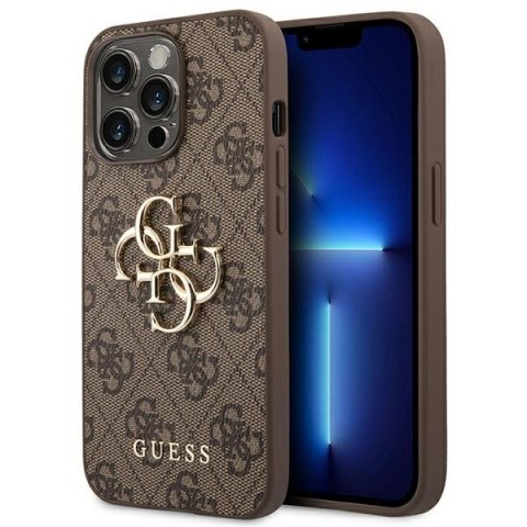 Guess 4G Big Metal Logo - Etui iPhone 14 Pro Max (brązowy) Guess 4G Big Metal Logo - Etui iPhone 14 Pro Max (brązowy)