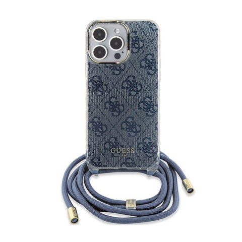 Guess Crossbody Cord 4G Print - Etui iPhone 15 Pro (niebieski) Guess Crossbody Cord 4G Print - Etui iPhone 15 Pro (niebieski)