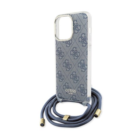 Guess Crossbody Cord 4G Print - Etui iPhone 15 Pro (niebieski) Guess Crossbody Cord 4G Print - Etui iPhone 15 Pro (niebieski)