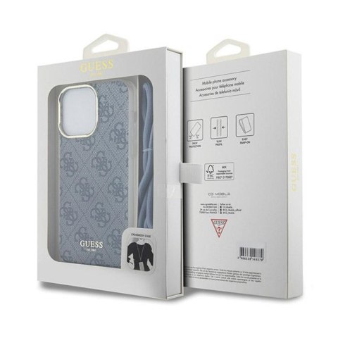 Guess Crossbody Cord 4G Print - Etui iPhone 15 Pro (niebieski) Guess Crossbody Cord 4G Print - Etui iPhone 15 Pro (niebieski)