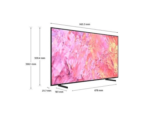 Telewizor Samsung QE43Q60CAUXXH QLED 43'' 4K Ultra HD Tizen DVB-T2 Szary Telewizor Samsung QE43Q60CAUXXH QLED 43'' 4K Ultra HD Tizen DVB-T2 Szary
