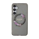 Guess IML Flowers Wreath MagSafe - Etui Samsung Galaxy S24+ (czarny)