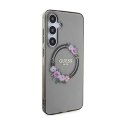 Guess IML Flowers Wreath MagSafe - Etui Samsung Galaxy S24+ (czarny)