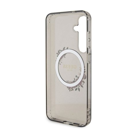 Guess IML Flowers Wreath MagSafe - Etui Samsung Galaxy S24+ (czarny) Guess IML Flowers Wreath MagSafe - Etui Samsung Galaxy S24+ (czarny)