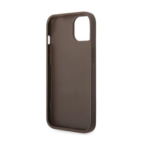 Guess 4G Metal Gold Logo - Etui iPhone 15 / 14 / 13 (brązowy) Guess 4G Metal Gold Logo - Etui iPhone 15 / 14 / 13 (brązowy)