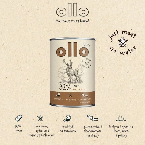 Ollo Pure Jeleń 400 g promo