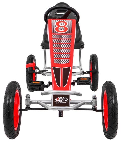 Gokart Full Ahead AIR na pedały dla dzieci 3+ Czerwony + Regulacja siedziska + Pompowane koła + Hamulec ręczny Gokart Full Ahead AIR na pedały dla dzieci 3+ Czerwony + Regulacja siedziska + Pompowane koła + Hamulec ręczny