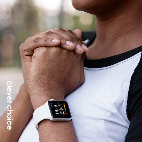 Crong Liquid - Pasek do Apple Watch 38/40/41/42 mm (biały) Crong Liquid - Pasek do Apple Watch 38/40/41/42 mm (biały)