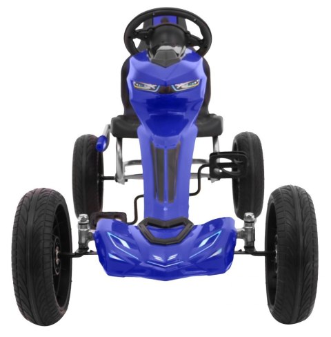 Gokart Grand Ride na pedały dla dzieci 3+ Niebieski + Koła EVA + Regulacja fotela + Hamulec ręczny Gokart Grand Ride na pedały dla dzieci 3+ Niebieski + Koła EVA + Regulacja fotela + Hamulec ręczny