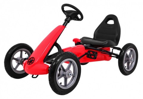 Gokart STAR na pedały dla dzieci 3+ Czerwony + Regulacja siedzenia + Pompowane koła Gokart STAR na pedały dla dzieci 3+ Czerwony + Regulacja siedzenia + Pompowane koła