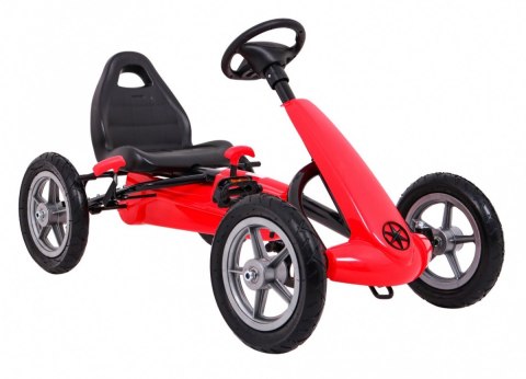 Gokart STAR na pedały dla dzieci 3+ Czerwony + Regulacja siedzenia + Pompowane koła Gokart STAR na pedały dla dzieci 3+ Czerwony + Regulacja siedzenia + Pompowane koła