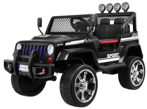 Autko terenowe Raptor Drifter Czarny + Pilot + Napęd 4x4 + Schowek + Wolny Start + MP3 LED Autko terenowe Raptor Drifter Czarny + Pilot + Napęd 4x4 + Schowek + Wolny Start + MP3 LED