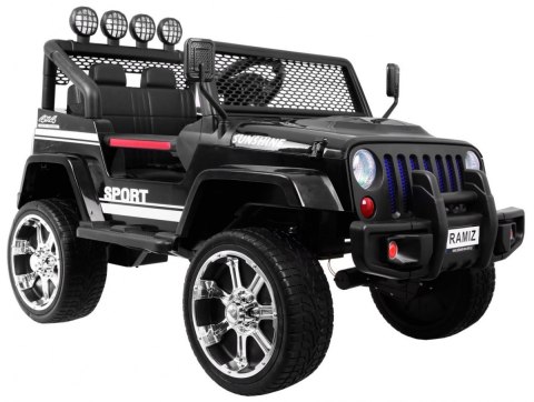 Autko terenowe Raptor Drifter Czarny + Pilot + Napęd 4x4 + Schowek + Wolny Start + MP3 LED Autko terenowe Raptor Drifter Czarny + Pilot + Napęd 4x4 + Schowek + Wolny Start + MP3 LED