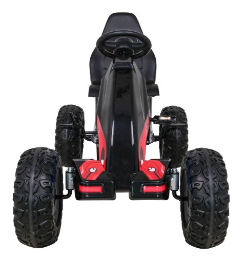 Duży Gokart Strong na pedały dla dzieci Czarny + Obciążenie 100 kg + Koła EVA + Hamulec ręczny + Sportowy fotel Duży Gokart Strong na pedały dla dzieci Czarny + Obciążenie 100 kg + Koła EVA + Hamulec ręczny + Sportowy fotel