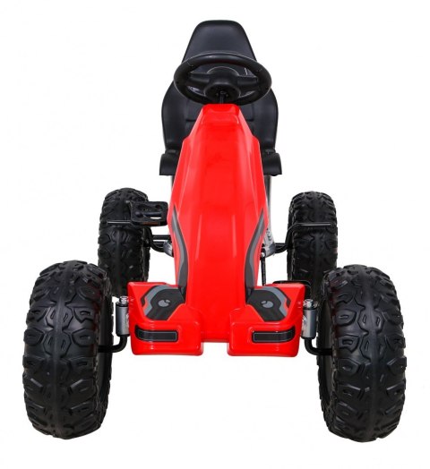 Duży Gokart Strong na pedały dla dzieci Czerwony + Obciążenie 100 kg + Koła EVA + Hamulec ręczny + Sportowy fotel Duży Gokart Strong na pedały dla dzieci Czerwony + Obciążenie 100 kg + Koła EVA + Hamulec ręczny + Sportowy fotel